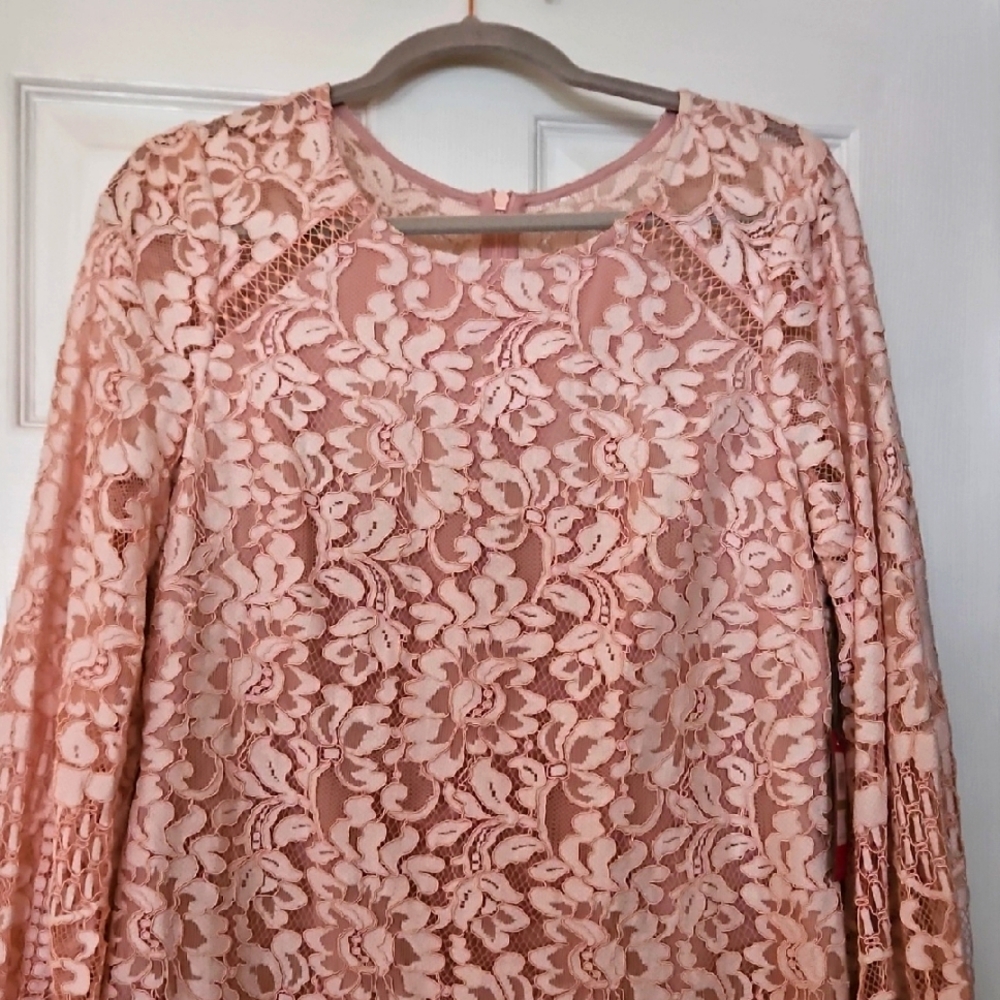 NWT Vince Camuto Blush Pink Lace Dress 14